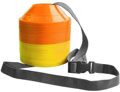 Kwik Goal Mini Disc Cone Kit (50-Pack), Yellow/Orange