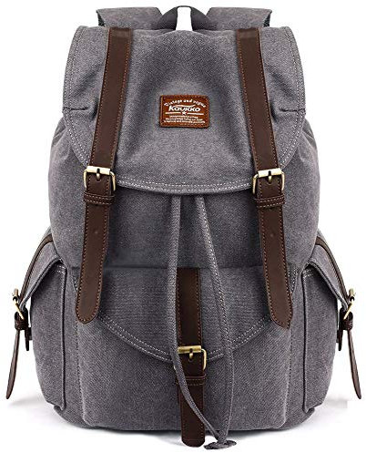 KAUKKO Herren Damen Schulrucksack Wanderrucksack Reisetasche Laptoprucksack Outdoor Sports Freizeit Daypacks, Grau, Large