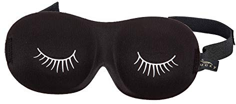 Bucky Ultralight Comfortable Contoured Travel and Sleep Eye Mask, Black Eyelash, One Size (5824)