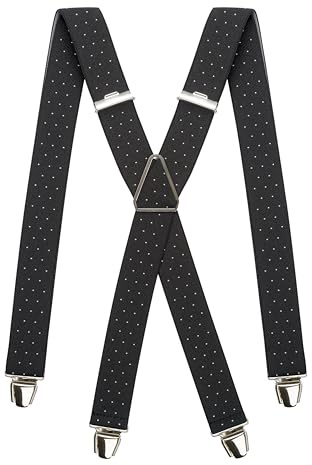 PIERROT - Tirantes para Hombre - Clips Extra Fuerte - Garantía de por vida - Tirantes para Pantalones - Una Talla Para Todos