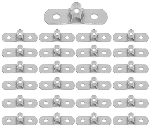 Nayciiy 304 rostfritt stål styv rörrem två hål kabelrem u-konsol rörklämma slitstark rörfästhållare för rör, rör eller kabelinstallation (25, 5 mm (1/4 tum)