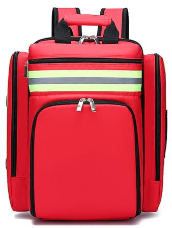 Lyirfan Erste-Hilfe-Rucksack Tasche, Notfall-medizinischer Rucksack leer, für Trauma-medizinischer Rucksack Reise-Sanitäter-Tasche, TASCHE NUR (Rot)