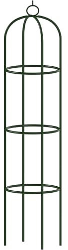 ZENO Garden Obelisk 1.9M | Metal Garden Obelisk for Climbing Plants | Green Heavy Duty Obelisks | Weatherproof Metal | Obelisk for Outdoor, Backyard, Lawn, Patio, Courtyard, Wedding Decoration