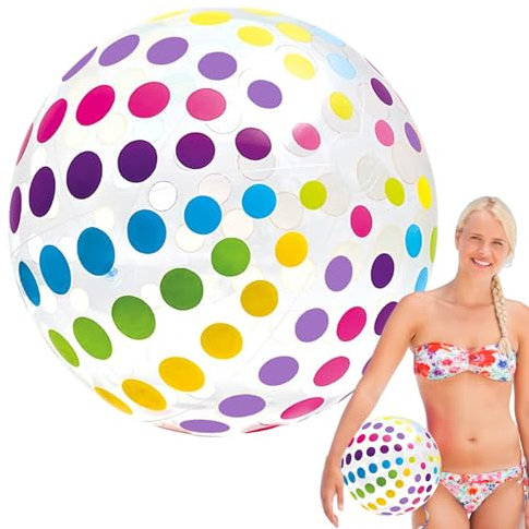 Pallone Da Spiaggia - Strisce Colorate Palla Gonfiabile | Design Funzionale Pallone Gonfiabile Ad Acqua | Palla Arcobaleno Per Decorazioni Per Feste, Eventi All'aperto