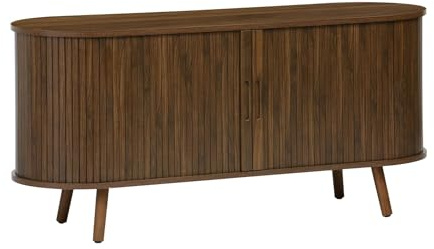 sweeek Mobile TV scandinavo con 2 Ante scorrevoli, 120cm, Legacy, Noce, 120x40x57 cm