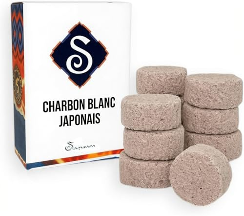 Carbone per incenso [BIANCO - NATURO] | Binchōtan giapponese per fumigazione intensa | Fragranza avvolgente, bruciatura 20 min, senza odore artificiale