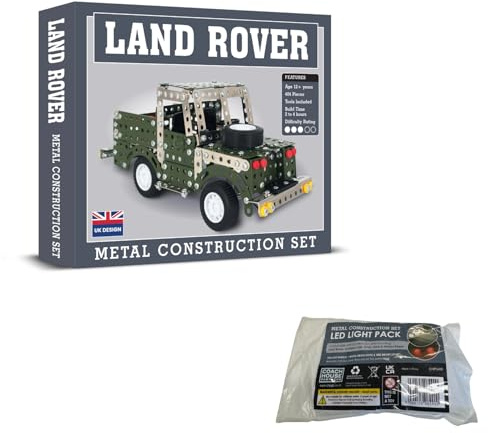 Coach House 4 x 4 Off Road Metal Construction Set and LED Lights Bundle