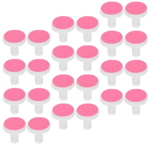 HOMSFOU 24 Pcs Tampons de Remplacement pour Lime à Ongles Électrique Bébé, Tête de Meulage en Papier de Verre Rouge, Sûr et Simple à Installer pour Soin des Ongles