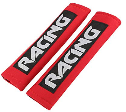 LAS 28208 Gurtpolster Auto RACING, Rot, 2 Stück