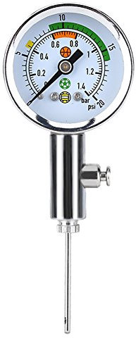Atyhao Manometer, Wasserdruckmessger?t, Wasserdrucktest-Messger?t, Ball-Barometer, Mini-Ulitit?ts-Luftdruckmesser, Barometer, Werkzeug f¨¹r Basketball, Fu?Ball, Volleyball