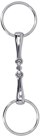 Buachois Filetto per Cavallo in Acciaio Inossidabile Roller O Ring Filetto per Filetto Bocca per Equestre Tack per Bocca di Cavallo da 125mm