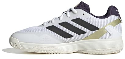 adidas Ubersonic Tennis Shoes Kids, Zapatillas de Tenis Unisex niños, FTWR White Core Black Aurora Plum, 36 EU