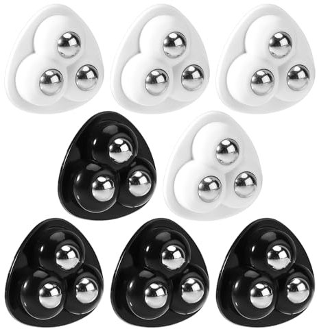 8pcs Mini Caster Wheels, Self Adhesive Furniture Wheels 360°Swivel Small Appliance Rollers Universal Tiny Casters for Small Appliances Slider Kitchen Appliances Storage Boxes Trash Cans Accessories