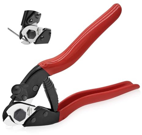 HOUSERAN Cortador de cable de alambre, 20cm, Cortador de Cable de Acero Inoxidable, Sellos de Alambre, Cables de Aeronaves, Cables de Freno de Bicicleta, Proyectos DIY