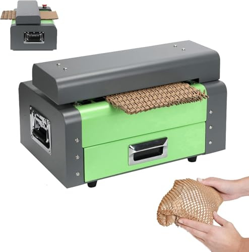 Kartong Shredder Machine, 325 mm automatisk kartong nätskärare med vridomkopplare, kommersiell korrugerad låda skärmaskin, pappersförstöringshastighet 3m / min