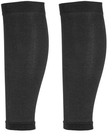 PATIKIL Calf Compression Sleeves, Leg Compression Elastic Sleeve Calf Brace Support for Men& Women, XL& Black& Spandex-Fitting For(Running Shin Splint Cycling Travel Relieve Leg Pain)