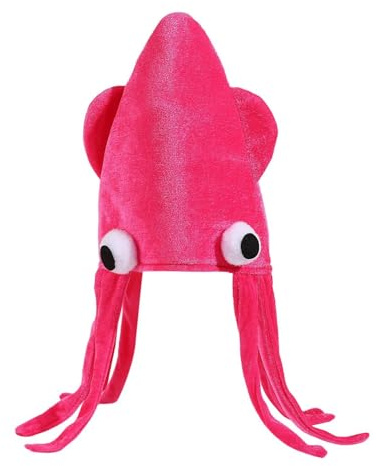 Genérico Gorros Divertidos para Niños - Gorros de Disfraz de Calamar Divertidos | Sombrero de Animal Marino - para Halloween, Navidad, Cumpleaños, Fotografía, Niños, Adultos, Chicos, Chicas