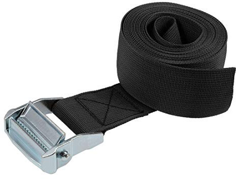 sourcing map Tie Down Strap Cam Buckle Lashing Strap 2 x 13Ft 1100lb 500Kg Load Polypropylene for Moving Securing Cargo, Black