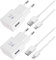 2er-Pack USB Ladegerät mit Ladekabel USB C Schnellladekabel für Samsung Galaxy S8 S9 S10 S20 S21 FE/Plus Note 9 A13 A15 A16 A20 A34 A36 A56, Android Typ C Handy Schnellladegerät Netzteil Adapter
