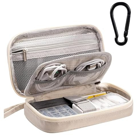AWAVM Sac à accessoires de voyage pour appareils électroniques, étui de chargeur, sac de chargeur, sac de rangement pour sac à main, organiseur de câbles de voyage pour banque d'alimentation, câble de