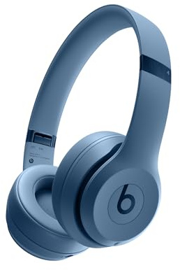 Beats Solo 4 – trådlösa bluetooth on-ear-hörlurar, kompatibla med Apple och Android kompatibla, 50 timmars lyssningstid – skifferblå