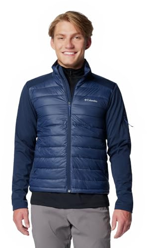 Columbia Tech Hybrid Softshell, chaqueta softshell para hombre, azul marino universitario, talla XL