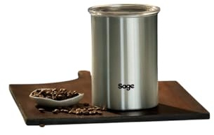 Sage - The Bean Keeper Coffee Canister – 500g Capacity, Patented Airscape Technology, Freshness Seal, Stainless Steel, Designed Espresso Machines