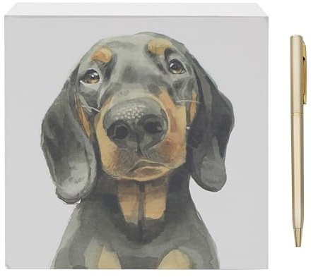Lesser & Pavey Dachshund Memo Block Robert James Hull for Home & Office | Stylish Notepads & Writing Pads For Daily Use | Compact Note pad & Memo Pads for Daily Notes & Reminders