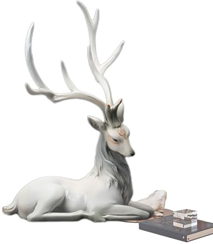 Générique Figurine de Renne, décor de Renne,Statue de Table de Classique - Figurines d'élan de Table en résine pour noël, Petites Figurines de cerf décoratives pour l'intérieur
