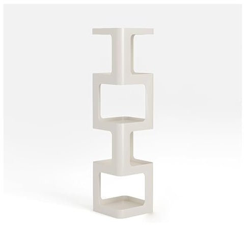 Bokhylla, mångsidig hög smal stegebokhylla for hemmet, bokhyllor i metall, modern öppen bokhylla, hörnbokhylla, mångsidigt förvaringsställ for små utrymmen(White,115cm45.3in)
