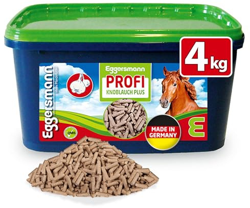 Eggersmann Mein Pferdefutter Aglio Professionale Plus 4 kg – Mangime complementare per Cavalli – Contro Mosche, Freni e zanzare – Supporta Il metabolismo e la Difesa immunitaria