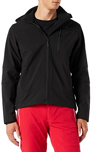 CMP - Chaqueta de hombre con capucha y cremallera, Negro, 48