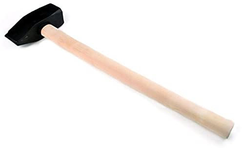 CHLE Hammer 4 kg, Holzstiel, Eisenkopf, Holzfarben, 4 kg