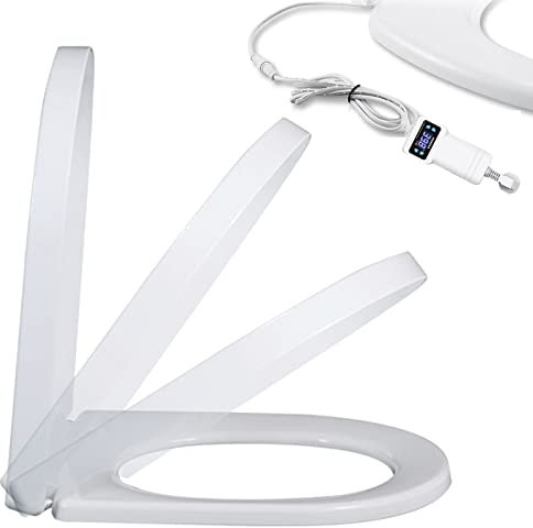 DEYLK Coperchio del Water Riscaldato con Chiusura Rallentata, Temperatura Regolabile 33-48 ℃, Tavoletta WC Intelligente con Sgancio Rapido per Una Facile Pulizia