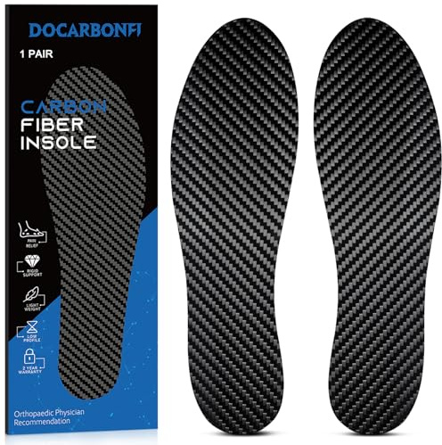Kolfiberinnersula, 1 par, styv skoinlägg för artrit, gräsmatta tå, hallux Limitus, Hallux Rigidus, fotfrakturer, Mortons neuroma-insatser, alternativ till skor som post-Op 265 mm