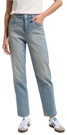 CHIC BY LEE Vaqueros para Mujer Tipo mom, Tiro Alto, Pierna Recta de la colección, 28W / 33L, Denim Days