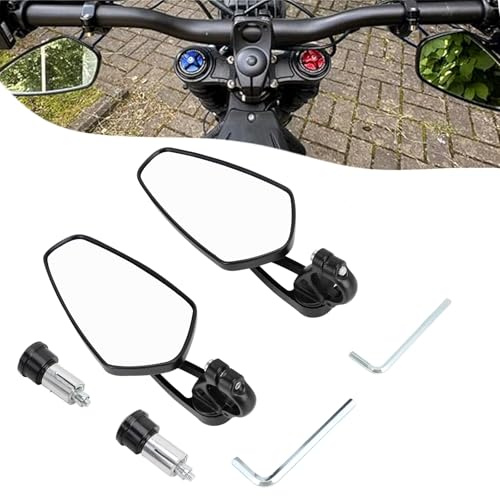 Motorcykelspeglar, 1 par motorcykelbackspeglar, sidospeglar, styrspetspeglar för motorcykel, för Ron X/S på Ron Light Bee
