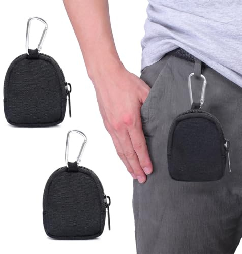 CULEO Pochettes à friandises pour chiens Lot de 2 sacs de friandises pour chiens, petits sacs de nourriture pour dressage de chiens, sacs de friandises pour chiens avec mousqueton