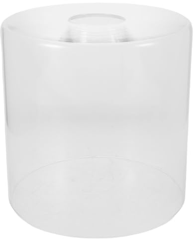 FONDOTIN Paralume Cilindrico in Vetro Trasparente Borosilicato Coprilampada E27 senza Bordo Resistente Alte Temperature Sostituzione per Applique da Parete e Lampadari Dimensioni