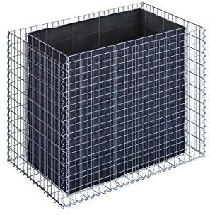 Jaula cuadrada para gaviones de Gabiona Cesta para llenarla de piedras Reja resistente a las inclemencias del tiempo para jardineras de suelo elevado Gaviones para arriates Fabricado en Alemania