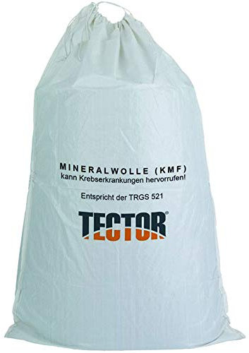 ATS KMF - Sacos de lana de vidrio, fibra de polvo, residuos de fibra mineral, lana aislante, 140 x 220 cm (1 unidad)