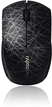 Rapoo 3300P Plus kabellose Maus wireless Mouse 2.4 GHz Computermaus 1000 DPI Sensor 6 Monate Batterielaufzeit kompakt ergonomisch für PC & Mac - schwarz