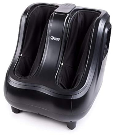 GLOBAL RELAX® | VITALZEN PRO Fuß- und Beinmassagegerät | Schwarz I Massage mit Drucktherapie I Kompression I Wärme | Entspannungshilfe | Schmerzlinderung für Füße, knöchel, waden und unterschenkel