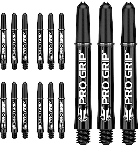 Target Darts 5 x Sätze of Schwarz Pro Grip Dartschäfte Zwischenzeitlich - 15 Dartschäfte Insgesamt