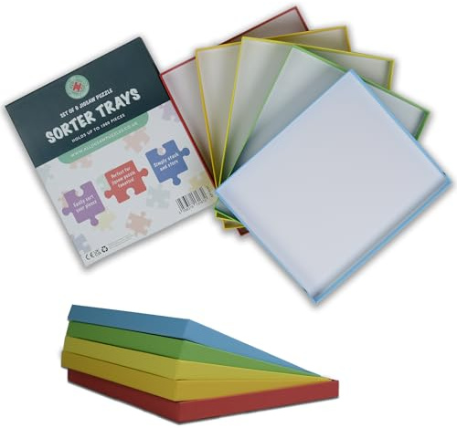 Puzzle Sorter Trays For Jigsaw Puzzles - 6 Stackable Sorting Trays For 500/1000/1500/2000 Pieces - Perfect For Separating Out Your Jigsaws And Storing And Saving For Later