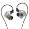 KBEAR KS1 Gaming Headset Wired Earbuds Excellent Bass Sound with Power in Ear Monitor, High Resolution in-Ear Headphone IEM Compatible with Android Phone PC,Mac (with Mic, Clear)