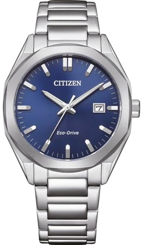 Citizen Orologio da uomo analogico Eco-Drive con cinturino in acciaio inox BM7620-83L, Argento, Moderno