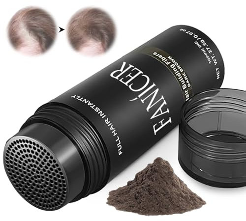 Streuhaar zur Haarverdichtung,Hair Fibers zur Haarverdichtung,Haarpuder Für Dünnes Haar,lassen Sie das Haar in Sekunden dicker,Mittelbraun