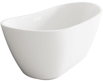 Balneo Vasca da Bagno Freestanding Parma in Acrilico con Telaio in Acciaio - 6 Piedini Stabilizzatori - Troppopieno e Tappo Click-Clac - Bianco - 170x72cm