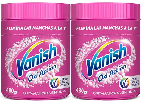 Vanish Oxi Action - Quitamanchas para Ropa Blanca y de Color, en Polvo, Sin Lejía - 2x 480 g